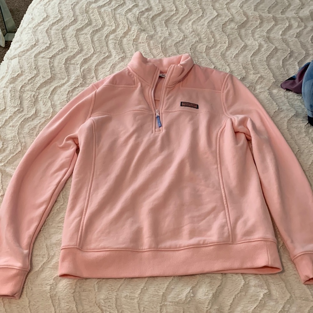 super cute vineyard vines quarter-zip up! i have never worn this before!